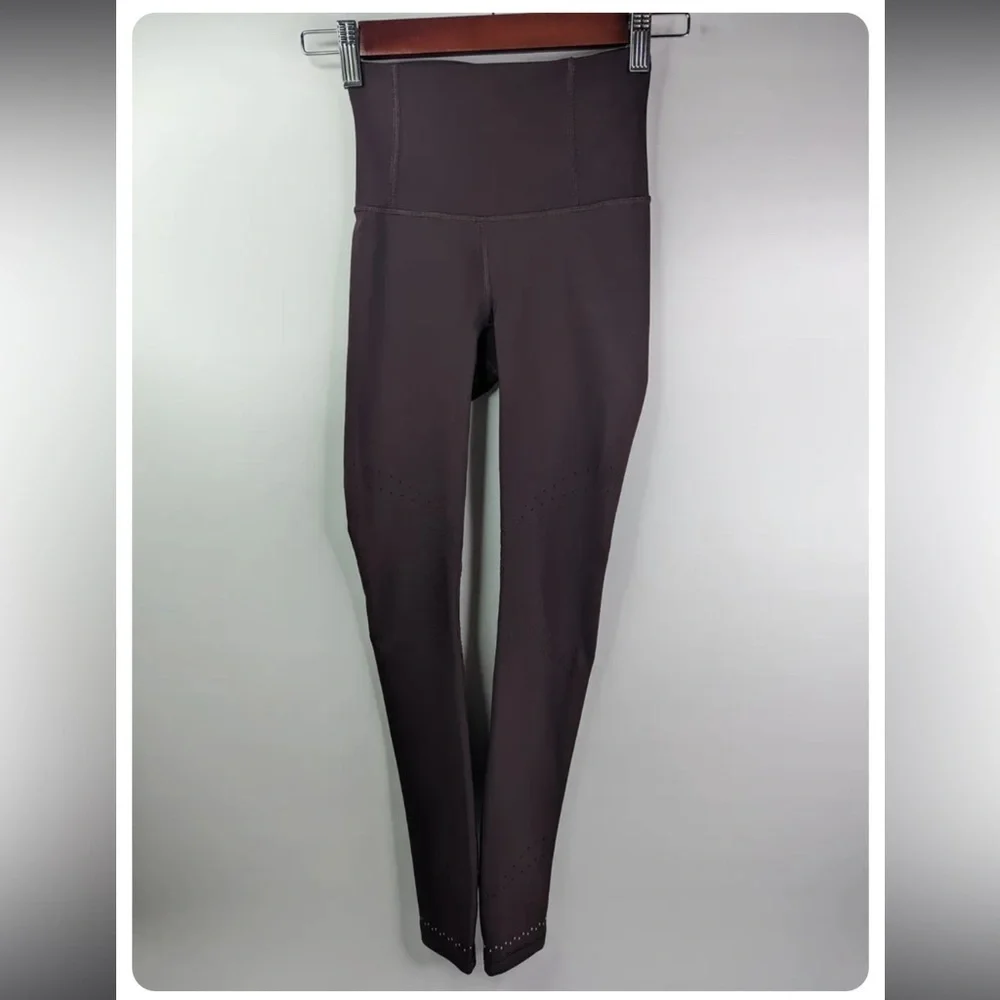 Lululemon In Focus Run Tight- Burgandy Wine
